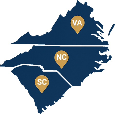 Map VA NC SC